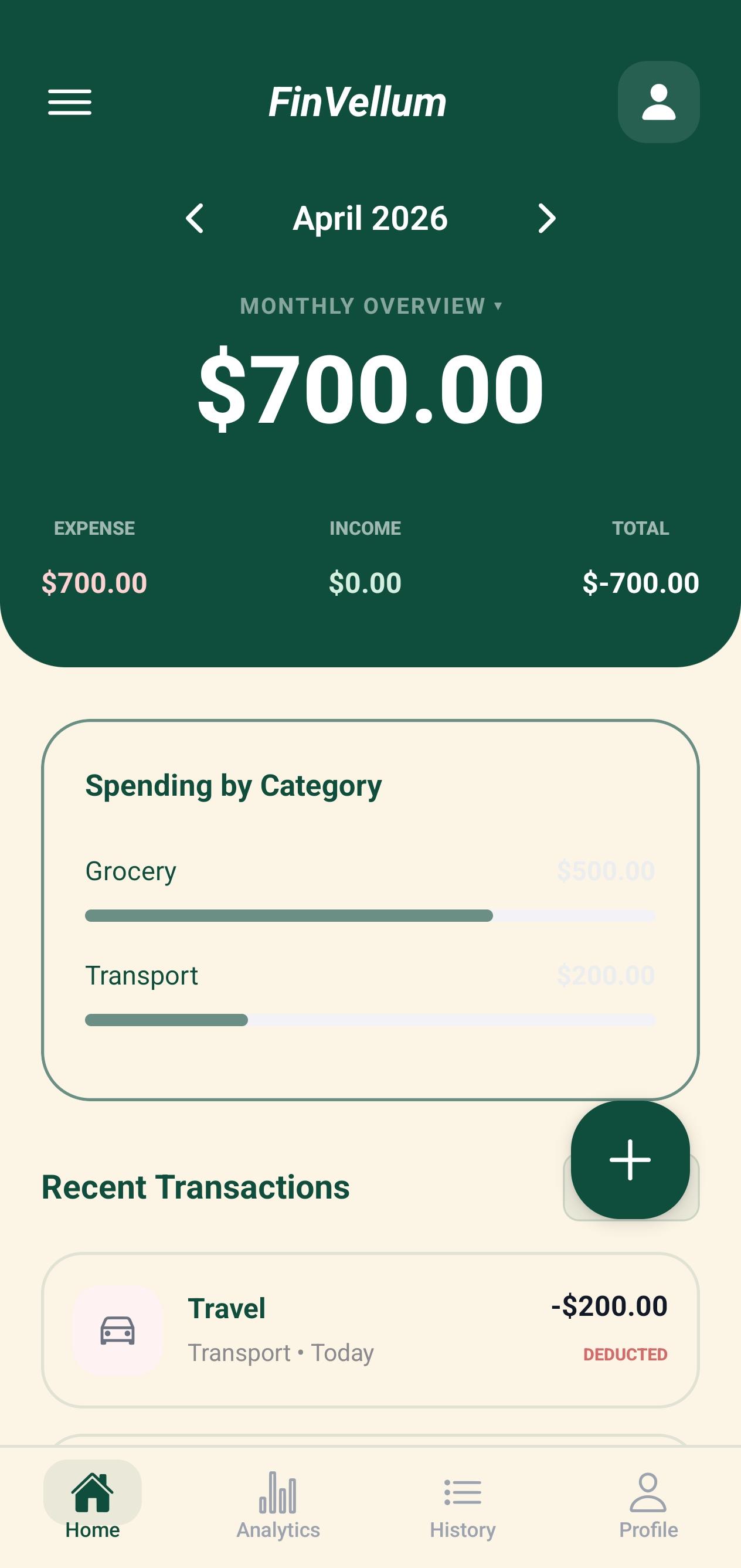 FinVellum Dashboard